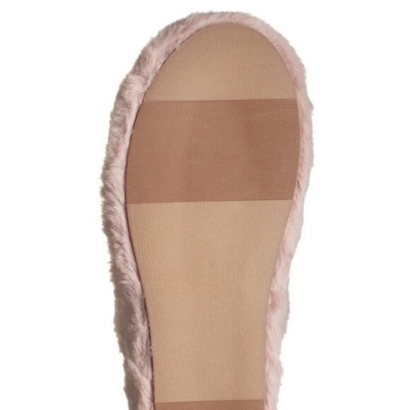 Womens Top Moda Fuzzy Open-Toe Pink Slippers Size 8 New In Box - Picture 7 of 10